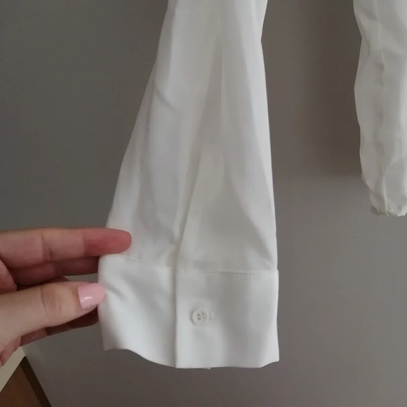 NWT Maje Lemia Pleated Ruffle Overlay Mesh Ecru White Blouse Maje 2 (Medium) - Picture 10 of 16